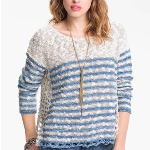 Free People French Creek Crochet Side pullover